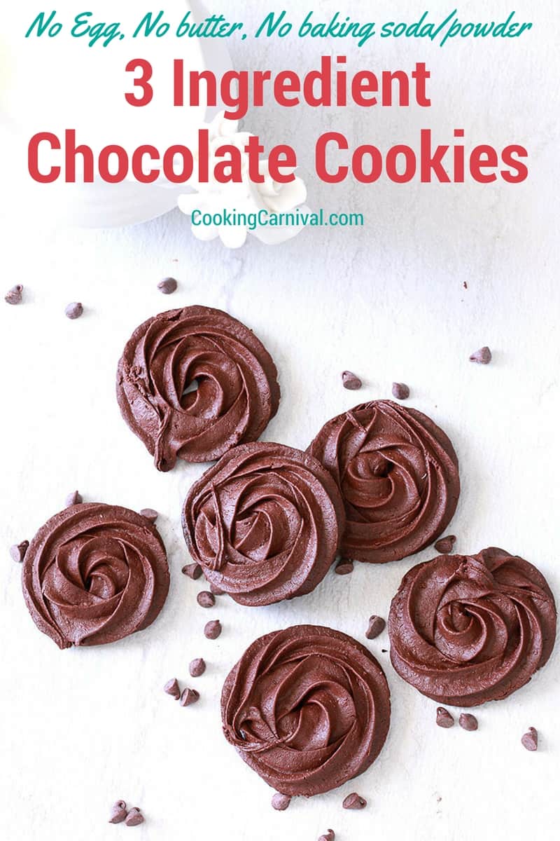 3 Ingredient Chocolate Cookies