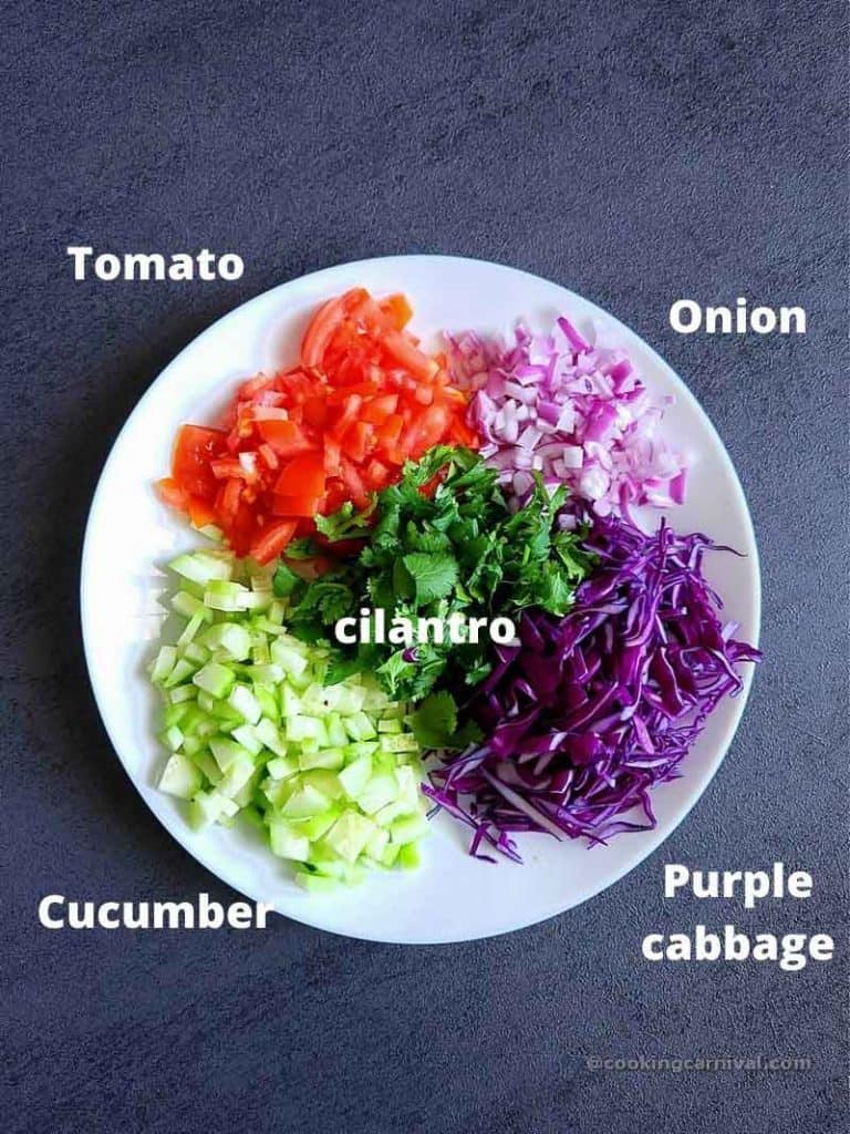 salad ingredients for tacos