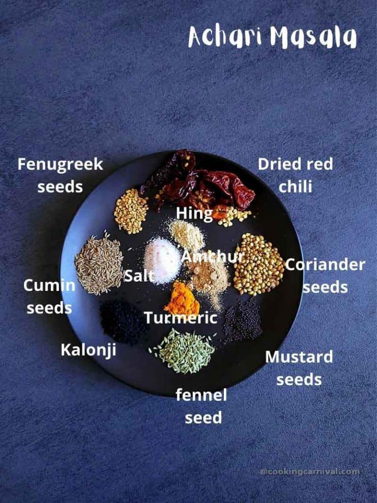 premeasured ingredients for achari masala