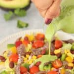 Avocado Dressing Recipe - Luxuriously Silky, Creamy, Delicious, Flavorful, Packed with full of healthy fats and Healthy Alternatives to mayonnaise-based dressing. This healthy salad dressing takes only 5 minutes to make.