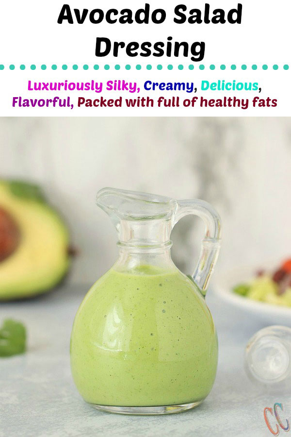 Avocado Dressing Recipe - Luxuriously Silky, Creamy, Delicious, Flavorful, Packed with full of healthy fats and Healthy Alternatives to mayonnaise-based dressing. This healthy salad dressing takes only 5 minutes to make.