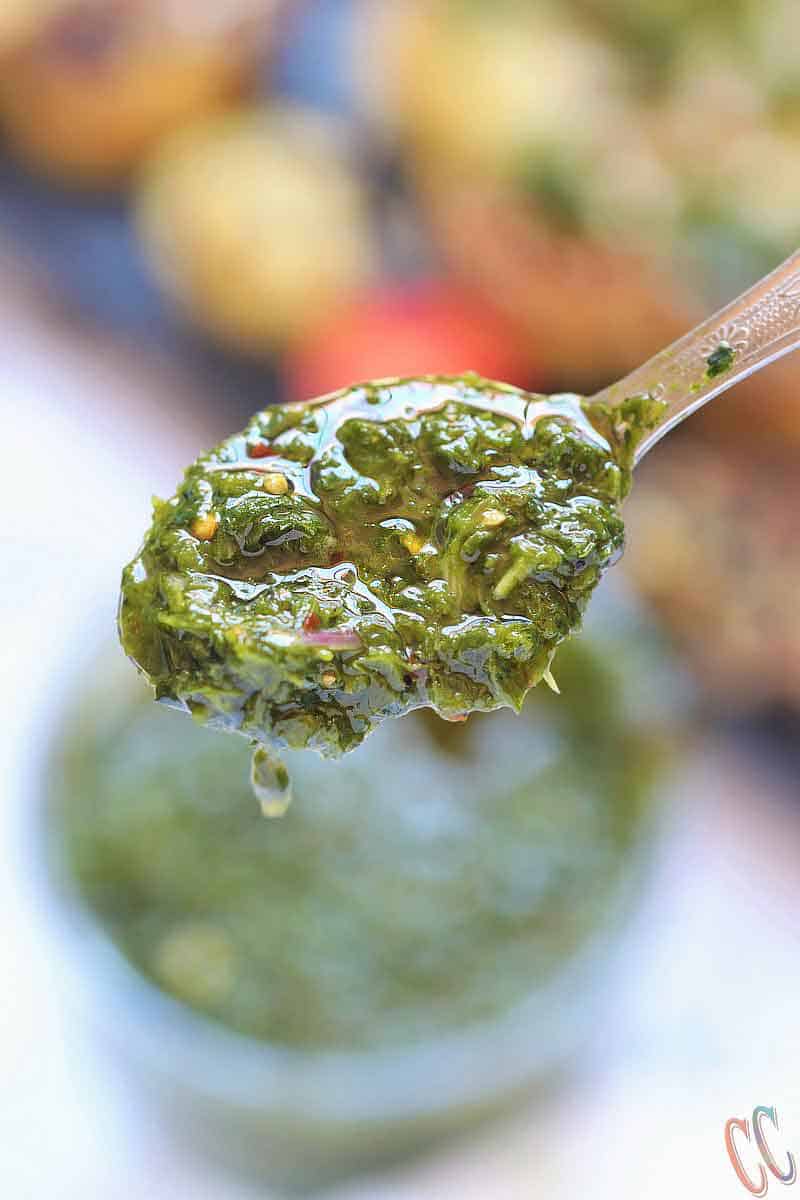 Chimichurri Sauce - Traditional sauce recipe from Uruguay and Argentina. This herb based sauce pairs perfectly with grilled steak or any BBQ.