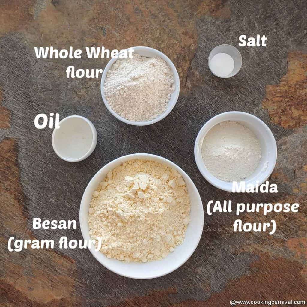 pre measured ingredients or bhakarwadi dough