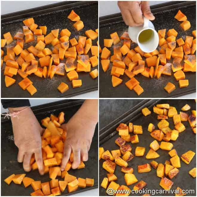 Roasting butternut squash