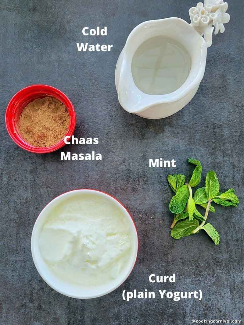 Masala chaas ingredients