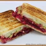 Creamy Beetroot And Sprouts Grilled Sandwich