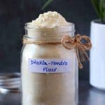 Dhokla handvo flour in mason jar