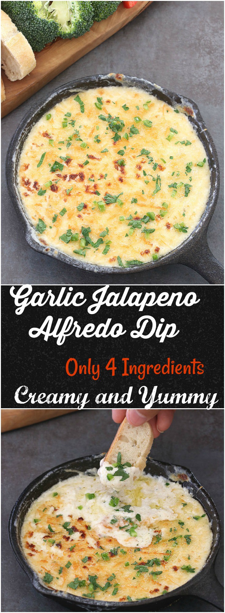 Garlic Jalapeno Alfredo dip