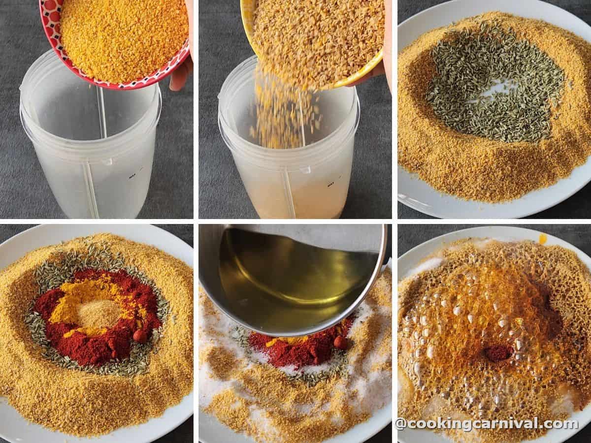 Step-by-step process of making Indian Pickle masala.