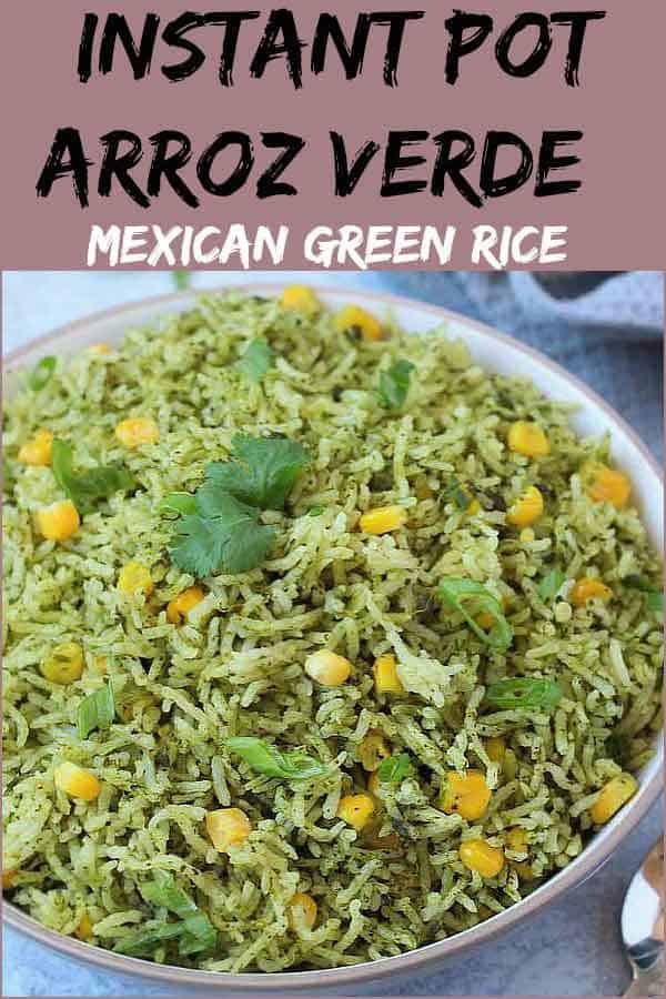 Instant Pot Mexican Green Rice (Arroz Verde)