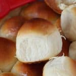 Dinner rolls in a baking pan