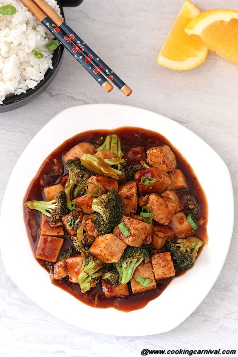 Orange Tofu Broccoli