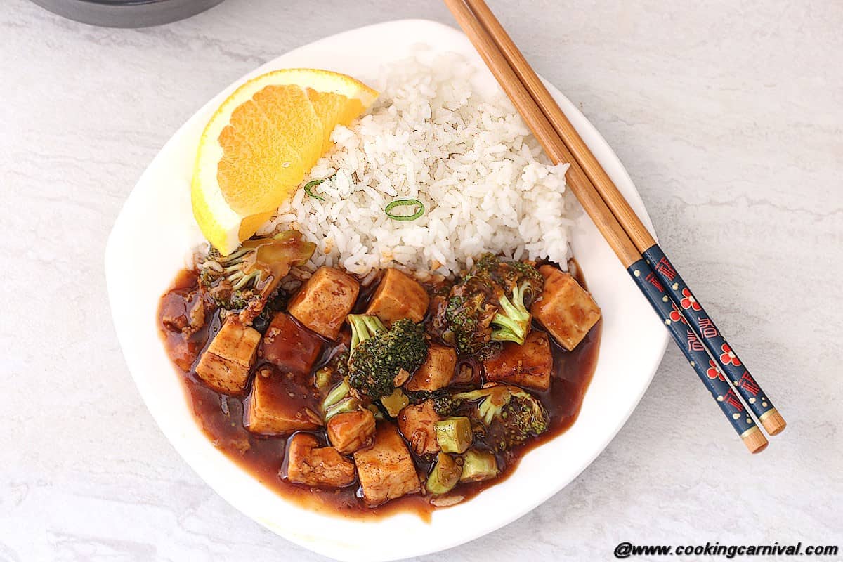 Orange Tofu Broccoli