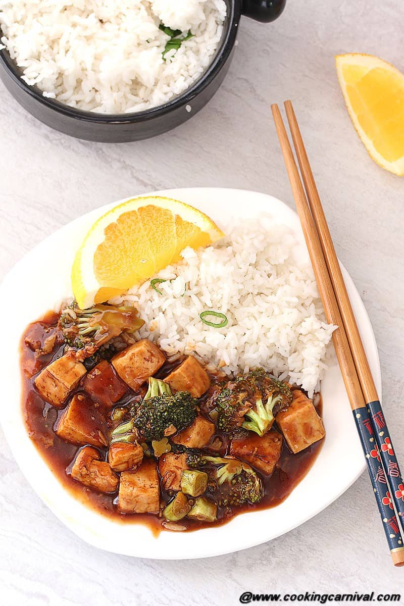 Orange Tofu Broccoli