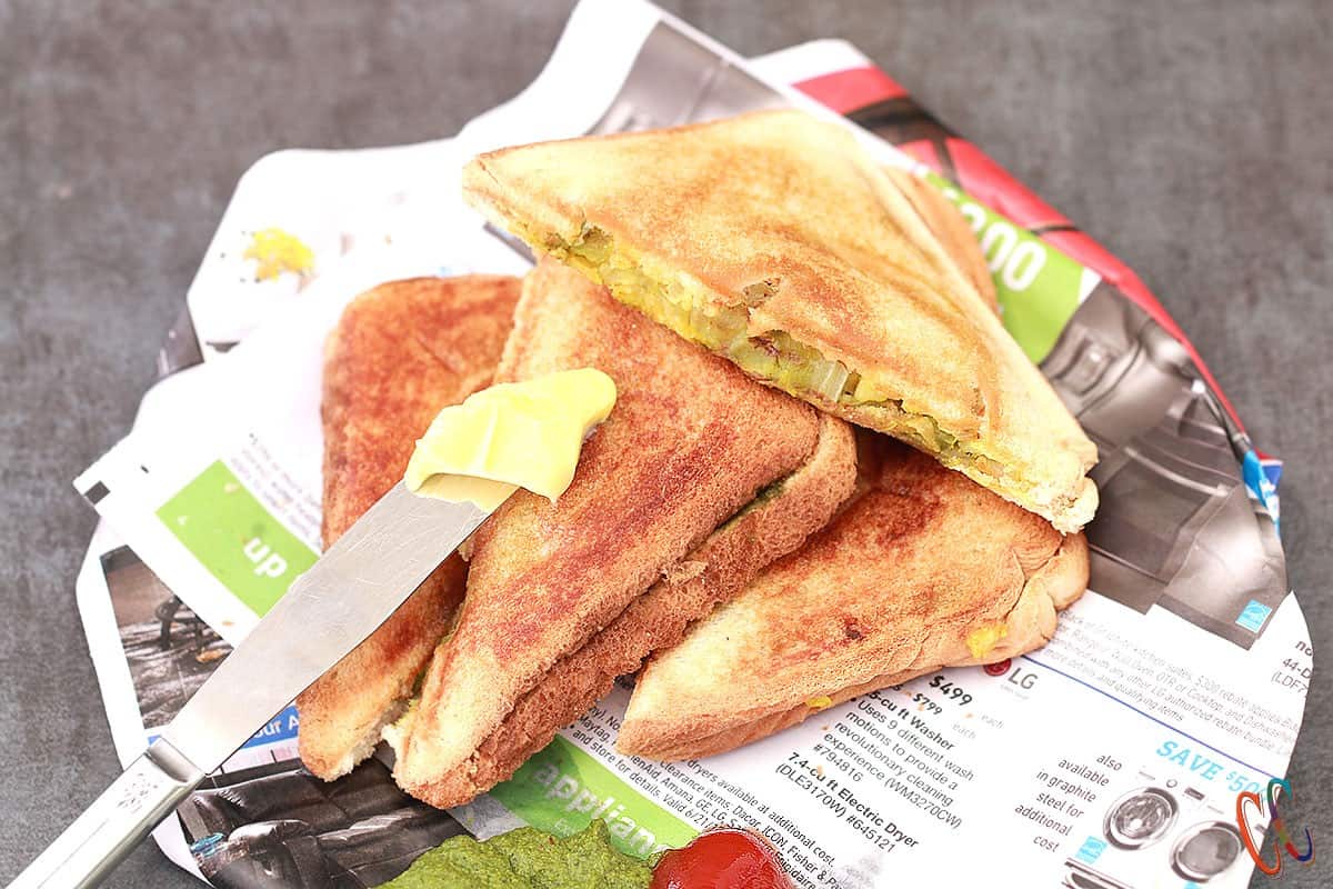 Mumbai Masala Toast Sandwich