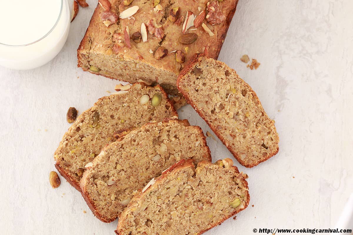 Whole Wheat Nutty Banana Bread