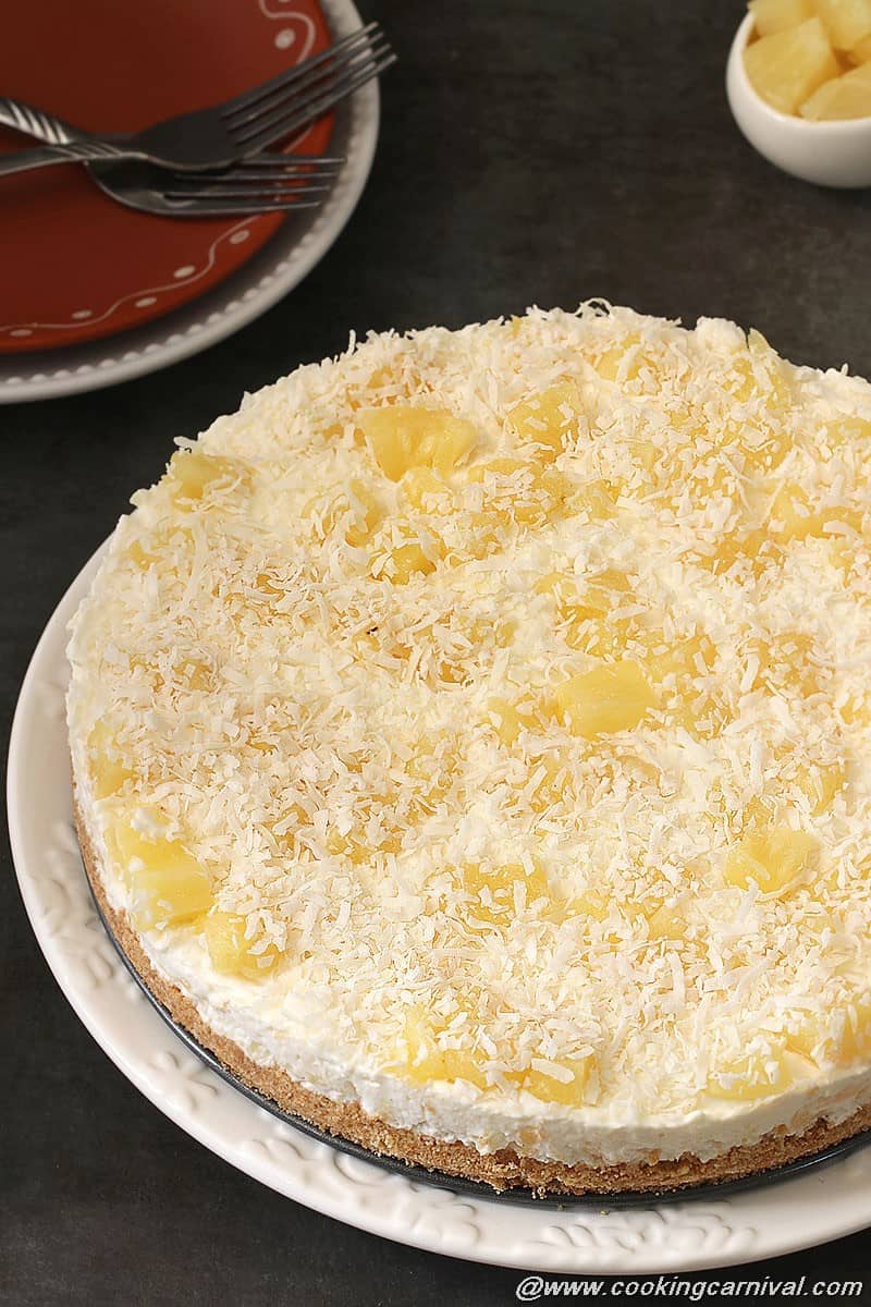 No bake pineapple delight cake