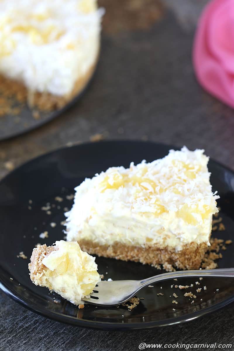 No bake pineapple delight cake