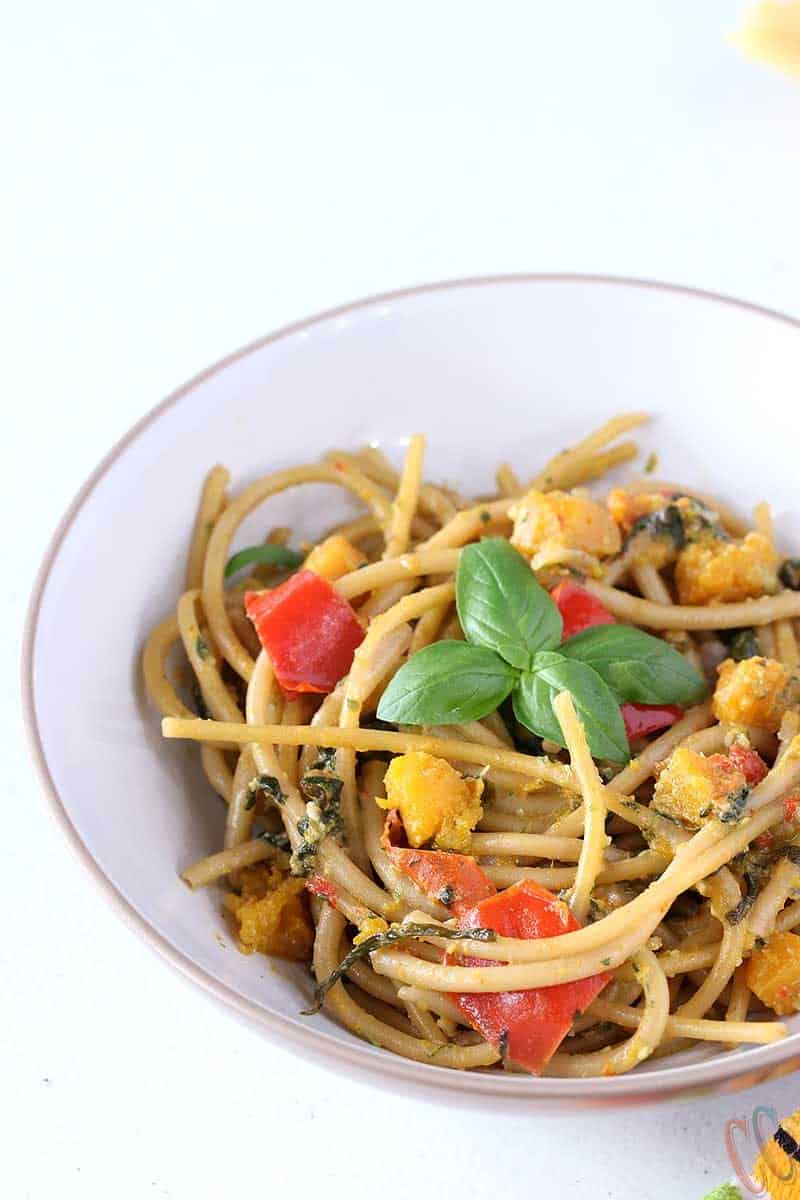 Instant Pot fall harvest pesto pasta