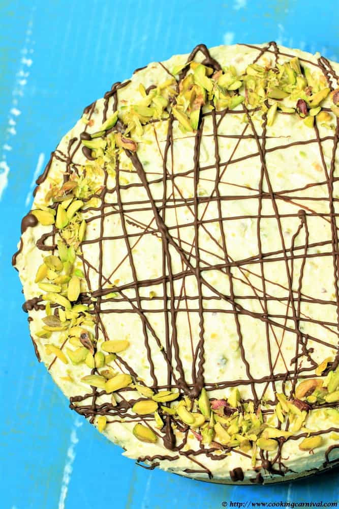 White Chocolate Pistachio Cheesecake