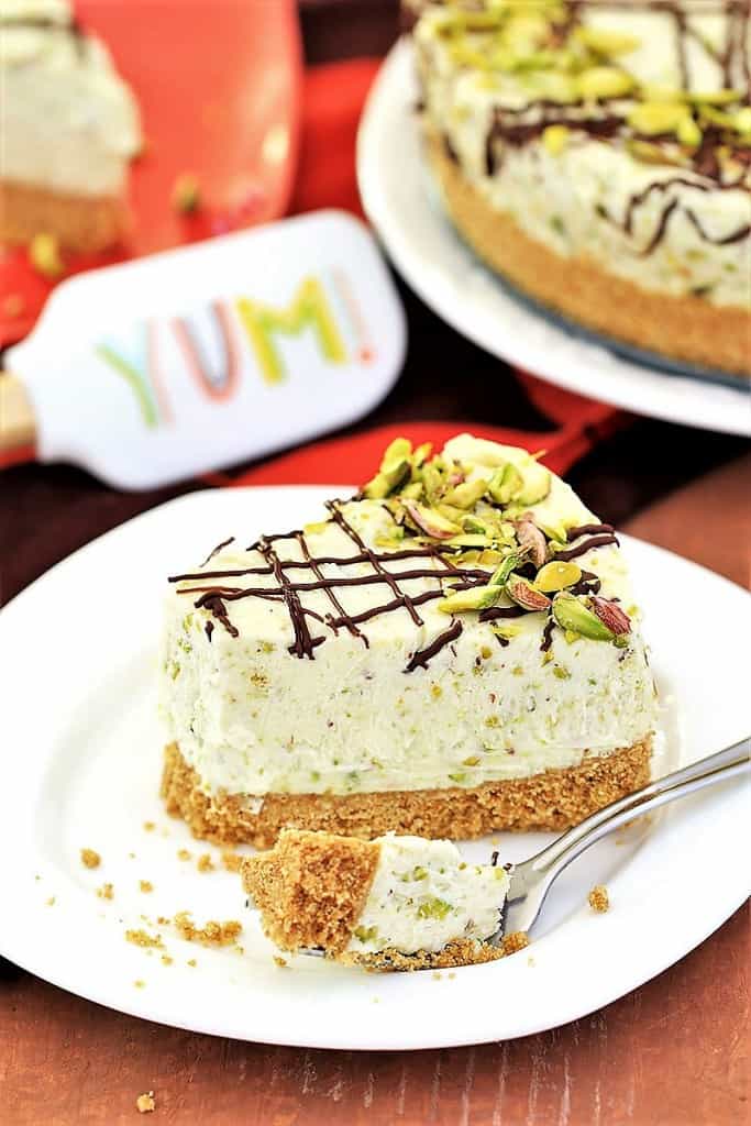 White Chocolate Pistachio Cheesecake