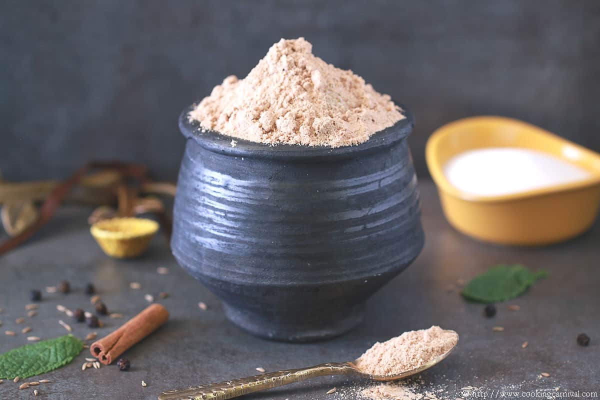 Chaas Masala in a traditional pot