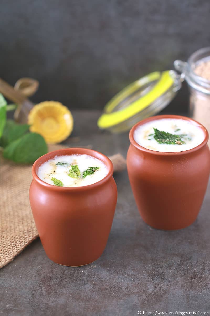 Masala chaas in a traditional cup