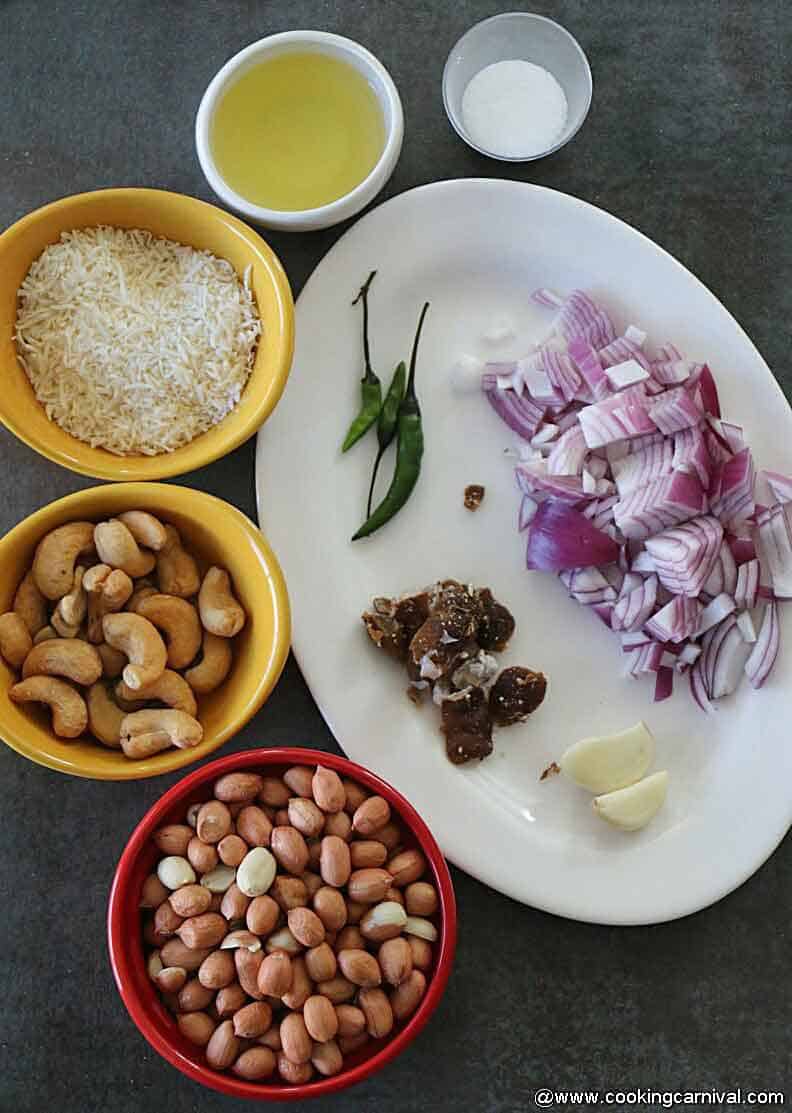 Ingredients for peanut chutney