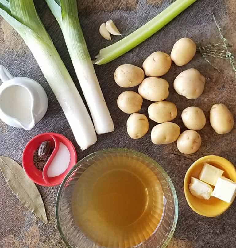 Ingredients of Potato leek soup