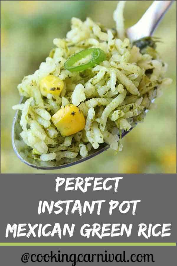 Instant Pot Arroz Verde (Mexican Rice)