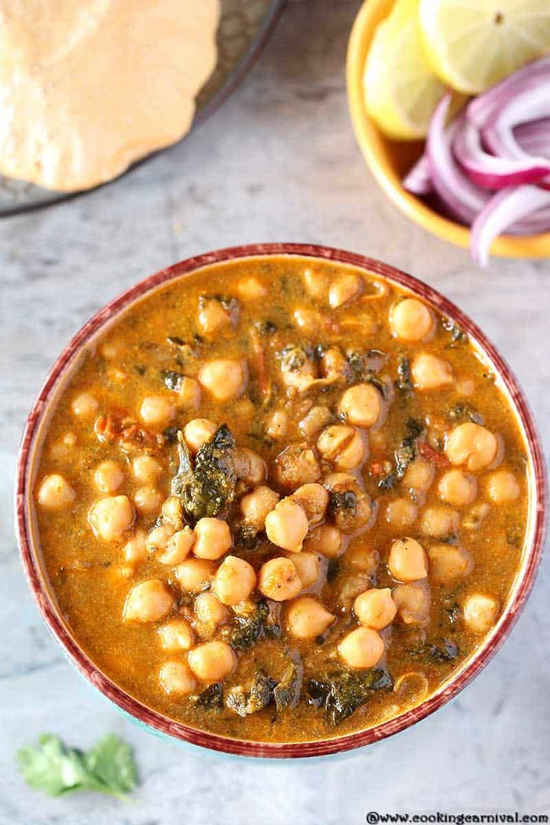 Instant pot Kale Chana Masala