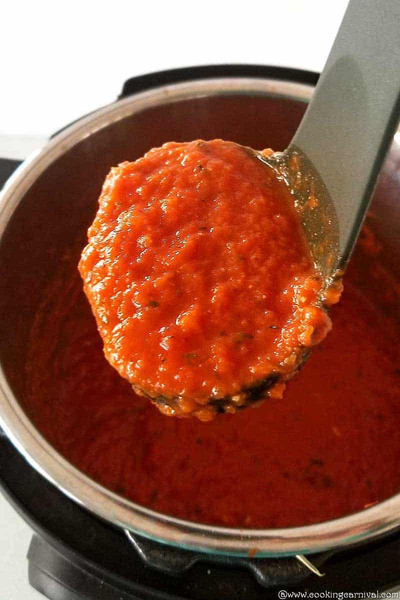 Instant Pot Marinara Sauce, Vegetarian marinara sauce, marinara sauce without broth,