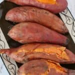 Sweet potatoes in a brown plate