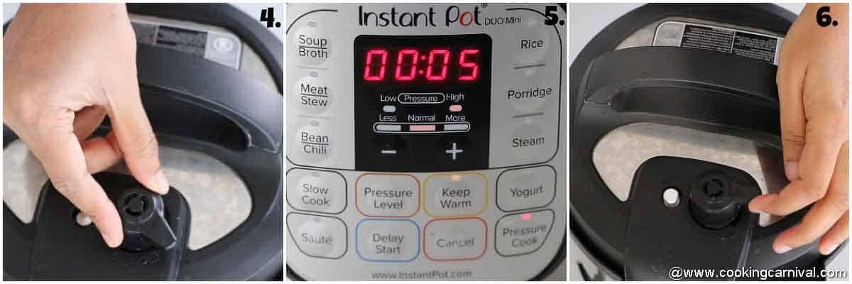 setting the time in instant pot for cooking rice