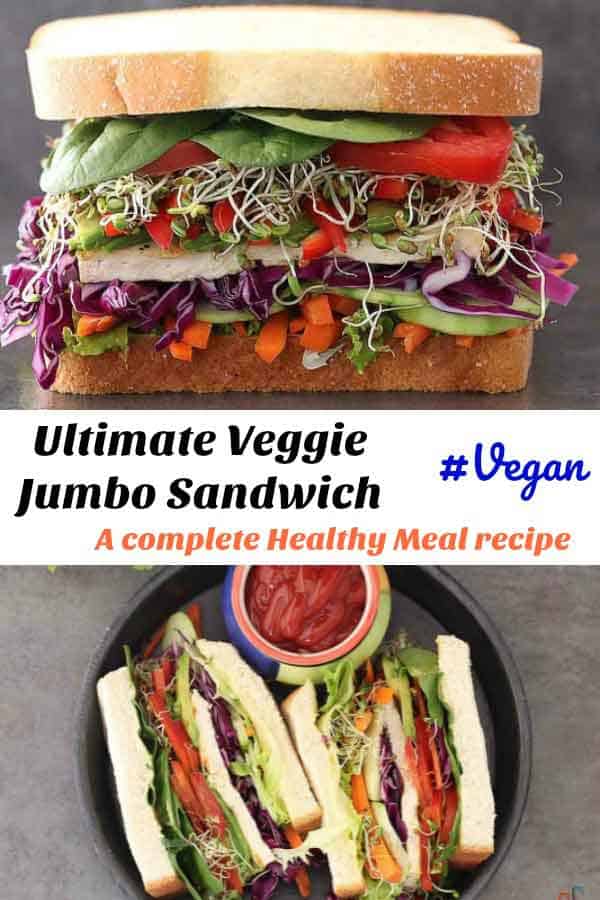 Ultimate Vegetable jumbo Sandwich