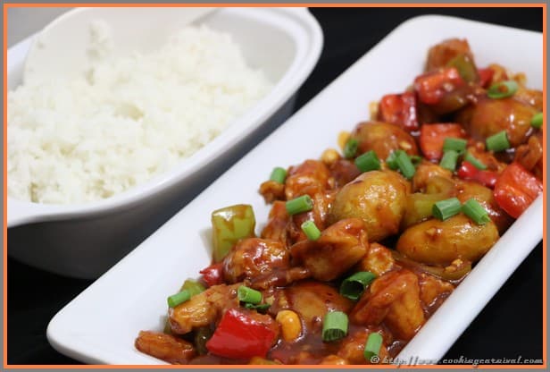 Kung Pao baby corn potatoes