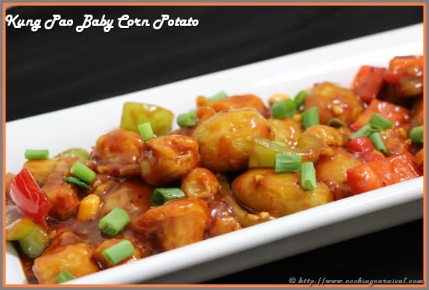 Kung Pao baby corn potatoes