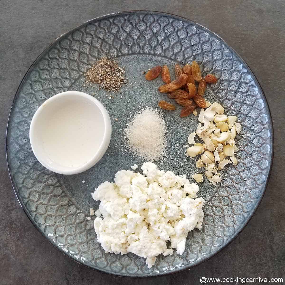 Pre portioned kofta stuffing ingredients