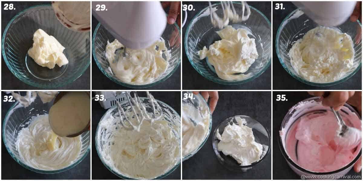 Making cream cheese butter cream frosting