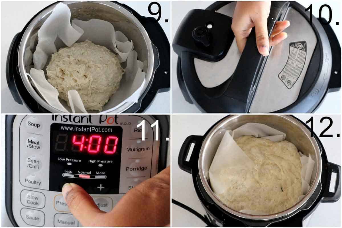 proofing the no-knead bread dough in an Instant Pot