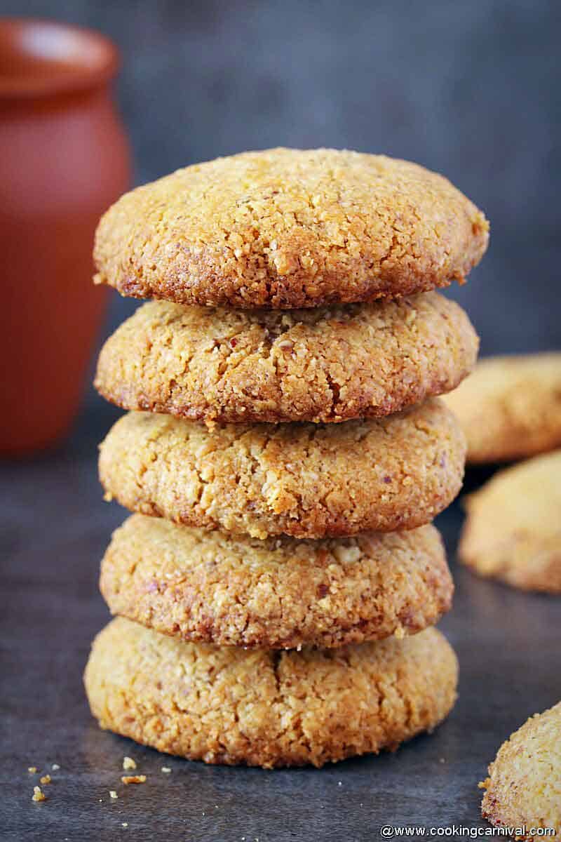 a stack of healthy oats cookies