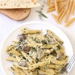 One Pot Creamy Mushroom And Spinach Pasta