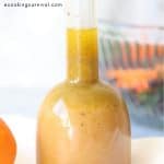 Orange Vinaigrette - A simple yet delicious, bursting with orange flavors, Vegan Vinaigrette for any Salad. This Orange Vinaigrette Recipe takes less than 10 minutes to make with very few ingredients! It is Bright, light and flavorful.