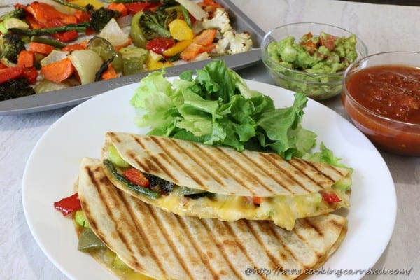 Oven Roasted Veggie Quesadilla