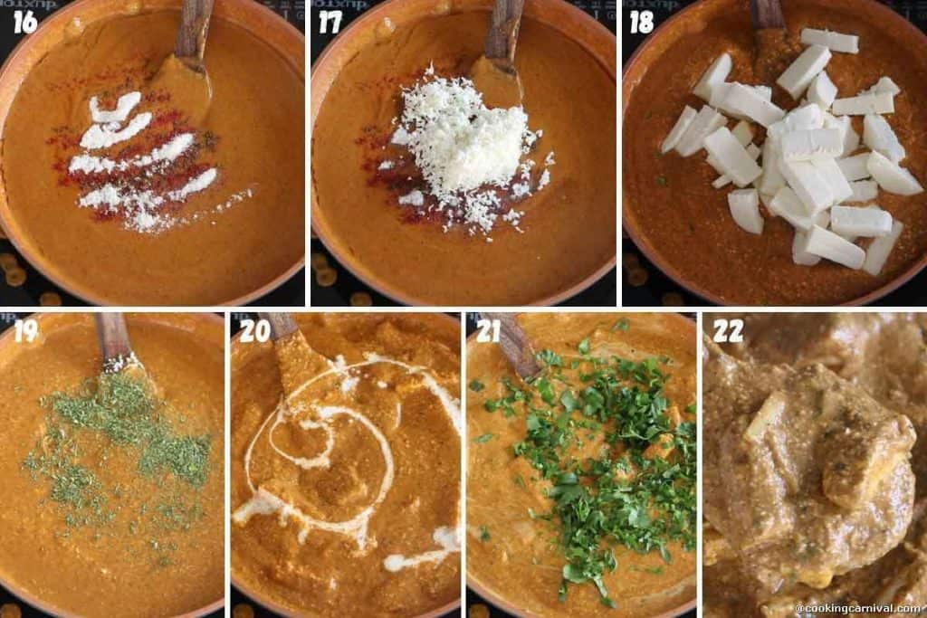 collage of paneer gravy recipe