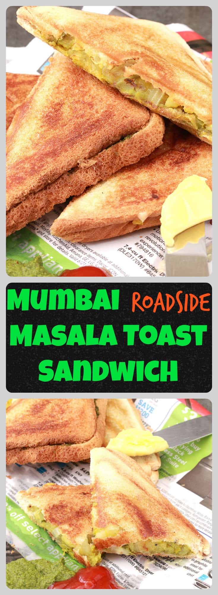 Mumbai Masala Toast Sandwich