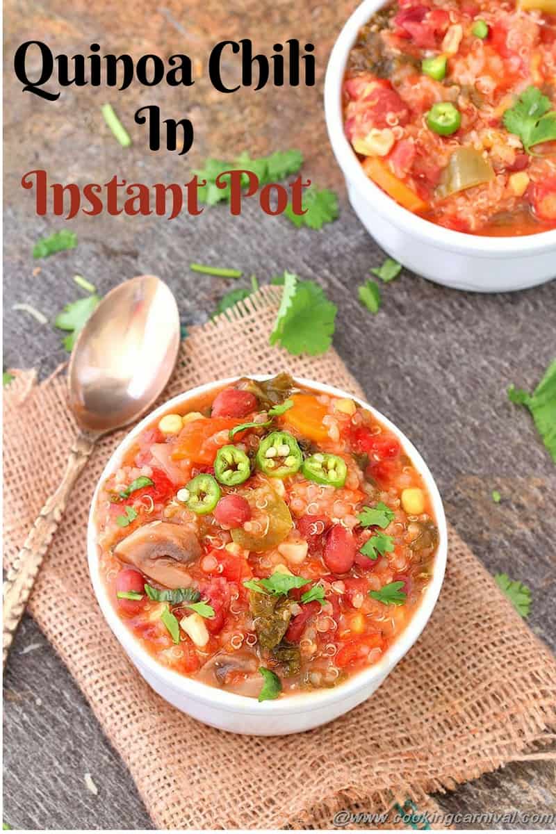 Quinoa Chili In Instant Pot