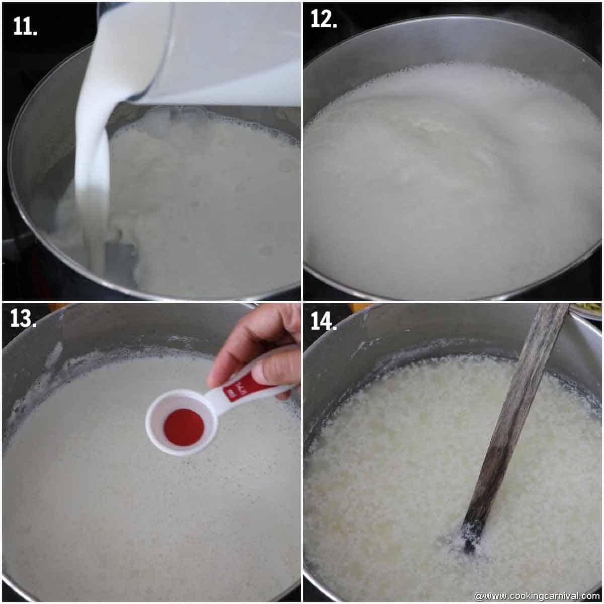 curdling milk by adding vinegar