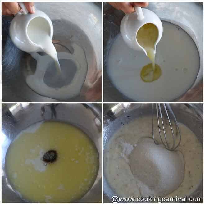 step by step process collage of rasmalai cake