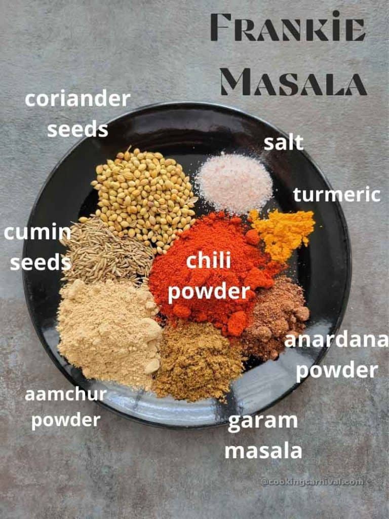 pre measured ingredients of frankie masala